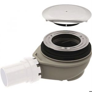 Bonde de receveur de douche GEBERIT Sortie PVC Ø 40 mm - Avec cache bonde - Garde deau 50 mm - 150.557.21.1
