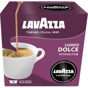 Caf&eacute; Lungo Dolce - Lavazza - Modo Mio - 16 Capsules - Doux et Fruit&eacute;