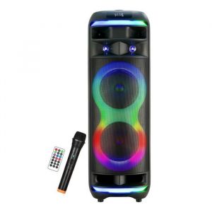 Enceinte karaok&eacute; - INOVALLEY - RGB - 800 Watts - Bluetooth V5.0 - Micro sans fil inclus - Autonomie 2 &agrave; 3 heures - LED