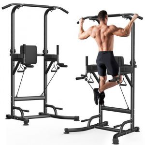 Power Tower - Station de musculation avec barre de traction - Multifonction - Pour la musculation à la maison