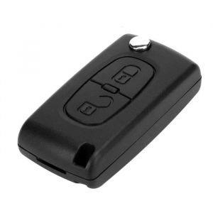 Hililand coque pour clé de voiture 2 boutons de voiture porte-clés étui clé coque de remplacement pour citroën
