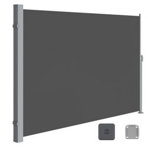 Store lat&eacute;ral r&eacute;tractable SONGMICS 200 x 300 cm - Gris Anthracite - Brise-vue protection vie priv&eacute;e