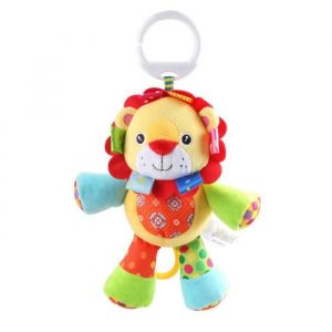 Tofern Mobile Musical Nomade Jouet en Peluche Doudou Animal Doux pour Lit Poussette Landau Couffin Berceau Bébé Fille Garçon lion