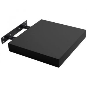 WOLTU Étagère murale cube en MDF Étagère pour livres-CD-DVDÉtagère à fixation invisible25x23x3.8cmNoir