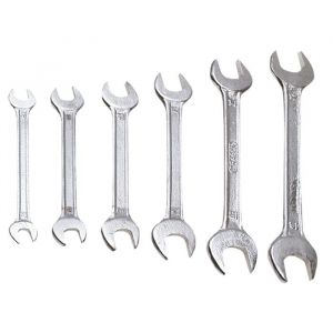 Clés à fourche - TOP TOOLS - Jeu de 6 pcs - Acier chrome-vanadium - 6-17 mm - Double face