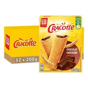 LU - 12 boîtes de Cracotte - Biscottes fourrées au chocolat - (12x200g)