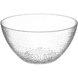Saladier en Plastique - PARIS PRIX - Martelé - 25cm - Transparent