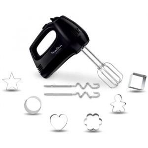 Moulinex Batteur Electrique Cuisine Quick Mix avec 6 Emporte-Pièces - Fouets et Crochets HM313810 300W