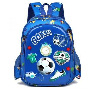 Sac Enfant Football Cartable Cartoon Enfants Cartable Maternelle Garcon Sac à Dos Cartable Garcon Bretelles réglables Bleu