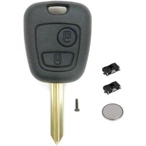 Coque Cl&eacute; Clef T&eacute;l&eacute;commande pour Peugeot Expert Partner Citroen Saxo Xsara Picasso Berlingo +2 Switchs +Pile
