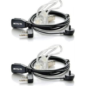 Retevis Talkie Walkie Oreillette Radio Oreillett Pour BAOFENG JUCJET RT24 RT27 RT622 RT619 Tube Acoustique Transparent Oreillette