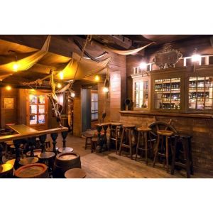 Papier Peint Photo INTISS&Eacute;-(181423)-BAR &Aacute; LANCIENNE-350x260 cm-7 l&eacute;s-Mural Poster G&eacute;ant XXL-Old Style Bar-Beach Mer Oc&eacute;an Nature