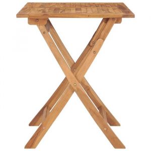 Table à dîner de jardin pliante 90x60x75 cm Bois de teck solide TT260
