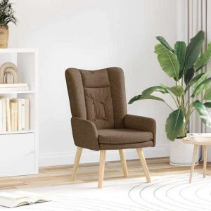 BEWI&reg;Fauteuil de relax/Chaise de canap&eacute; - Design simple - 1 personne relaxant Marron 63x67x94 cm tissu &FR52839