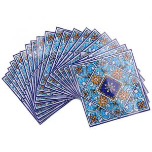 20Pcs / Lot Autocollant Mural De Carreau De Style De LEurope 3D Art De Trait &Agrave; La Taille De Carreau De Salle De Bain De Cuisine