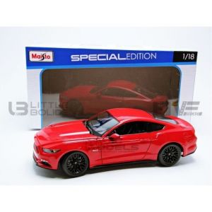 Voiture Miniature de Collection - MAISTO 1/18 - FORD Mustang GT - 2015 - Rouge - 31197R