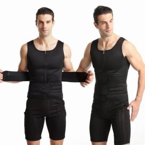 DEMEUBLE D&eacute;bardeur de Sudation Homme Gilet de N&eacute;opr&egrave;ne Sauna Minceur Gaine Amincissante V&ecirc;tements Ceinture De Sudation