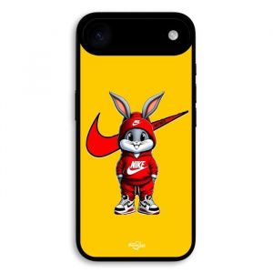 Coque Pour iPhone 17 Air Mini bugs bunny nike logo just do it fond orange