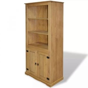 Buffet bas en pin mexicain - VIDAXL - Gamme Corona - 2 portes - Style campagne