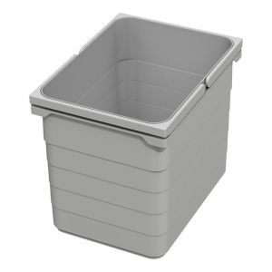 Ninka eins2vier Poubelle 15 L gris alu Hauteur : 250 mm 306 x 230 mm Système de tri des déchets