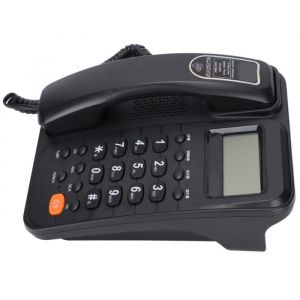 OMABETA téléphone filaire de bureau KXT2029CID téléphone filaire téléphone fixe filaire avec répondeur écran telephonie piece Noir
