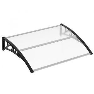 Bettizia Auvent pour porte 100 x 150 cm Auvent Marquise pour Porte en aluminium MARQUISE - AUVENT POUR PORTE