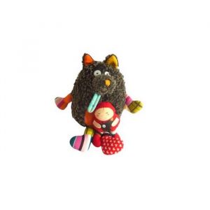 Peluche loup musicale Ebulobo 22 cm T&rsquo;es fou Louloup multicolore tr&egrave;s bon &eacute;tat