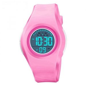 Montre Fille de marque Num&eacute;rique Digital Chronom&egrave;tre Sport LED Imperm&eacute;able Alarme Affichage Lumineux Bracelet Rose