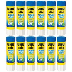 12 bâtons De Colle - Magic Blue - 8G - UHU
