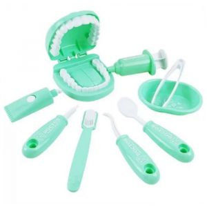 Kit Dentiste Enfant TD&reg; Jouet &Eacute;ducatif R&ocirc;le 9 Accessoires Gar&ccedil;on Fille 3 Ans Cadeau Anniversaire Sans BPA D&eacute;veloppe Imagination