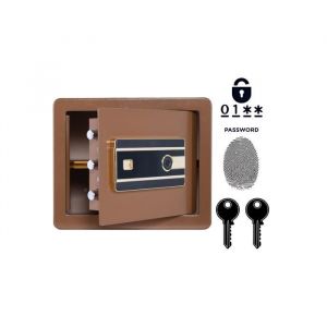 Coffre-fort biom&eacute;trique - NIKCORP - Double Lock-30 - 30x36x30 cm - Alarme - &Eacute;tageres amovible