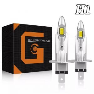 Kit dampoules de phares &agrave; LED H1 2 pi&egrave;ces Canbus sans erreur feux de route/feux de croisement 6500K blanc