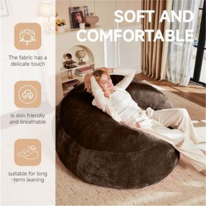 Pouf Poire Fauteuil poire 120 cm - Canap poire adulte confortable - Idal chambre balcon - Lecture dtente - Design doux multic POUF