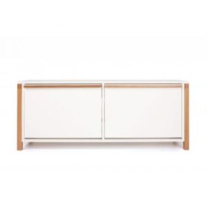 Meuble à Chaussures Bas northgate 120cm Chêne & Blanc - Paris Prix