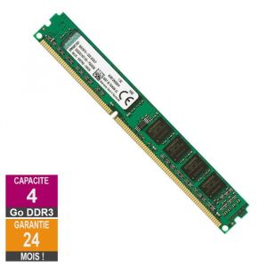 Barrette Mémoire 4Go RAM DDR3 Kingston KVR13N9S8-4 DIMM PC3-10600U