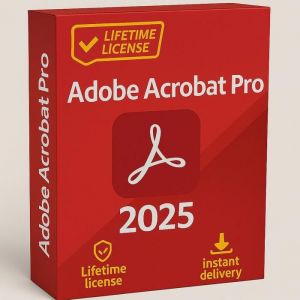 Adobe Acrobat Pro 2025. Version complète - Compatible Windows 64 bits. Produit en téléchargement