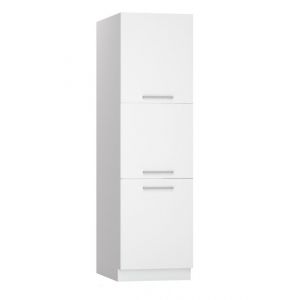 Meuble bas de cuisine avec 3 portes coloris blanc-  longueur 40 x profondeur 56 x hauteur 213 cm