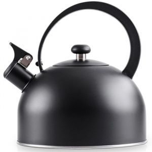 VILDE Bouilloire Classique Acier Inox 3L - Sifflet inclinable compatible tous feux design élégant