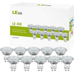 Lepro Ampoules LED GU10 Lumi&egrave;re du Jour 5000K 4W &Eacute;quivaut &agrave; 50W Ampoule Halog&egrave;ne 350lm 120&deg; Larges Faisceaux Lot de 10