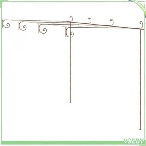 VGEBY Pergola de jardin en fer forg&eacute; 4x3 m Marron antique &mdash; Hauteur 22/25 m