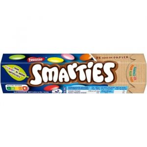 Chocolat smarties en tube unit&eacute;