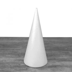 Présentoir à macarons - LEALOO - Cone en polystyrène Plein - Hauteur 40 cm - Diamètre de base 18 cm
