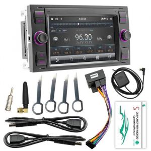 Autoradio Android 13 2 Din Pour Ford Focus C-Max Mondeo Kuga Fiesta Fusion Transit 2+64Go &Eacute;cran Tactile 7 Pouces GPS Carplay