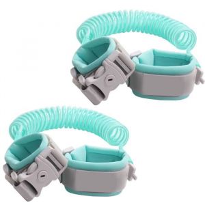 2pcs Anti perdu poignet Ceinture pour b&eacute;b&eacute; R&ecirc;nes de s&eacute;curit&eacute; Laisse Bracelet poignet Lien Laisse Harnais pour enfant Souple