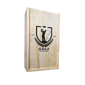 Caisse en bois personnalis&eacute;e avec nom date message&hellip; Caisse de rangement bois pour 2 bouteilles de champagne 75cl [Bo&icirc;te &agrave; cadeau]