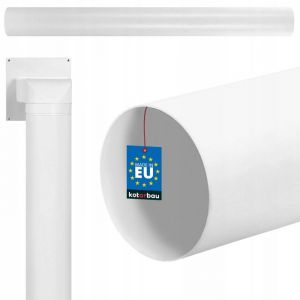 Tuyau de ventilation - KOTARBAU - 1000 mm - Tube rond en PVC - Blanc - 100 mm de diamètre