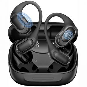 Casque suspendu &agrave; loreille Blackview AirBuds 200 &Eacute;couteurs sans fil Bluetooth 5.4 500 mAh IP68 &eacute;tanche - Noir