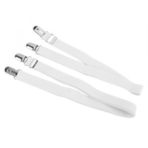 Garosa attaches pour drap de lit 2PCS 90-180cm Drap de lit Sangle Clip Pinces Attaches Support de matelas réglable (blanc)