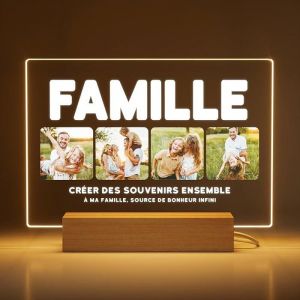 Cadeau Personnalis Famille avec Photo et Ddicace - Cadre Photo Familial - Cadeau Original pour Membres de  COFFRET CADEAU BIEN-ETRE