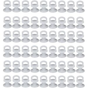 Glisseur pour Rail Rideau Glisseurs60pcs Coulissant Crochet de Rideau Rail GlisseurPatins &agrave; Rideaux pour Rail &agrave; Rideaux